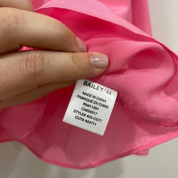 Bailey44 Cold Shoulder Silk Blouse Flutter Sleeve - Picture 8 of 10